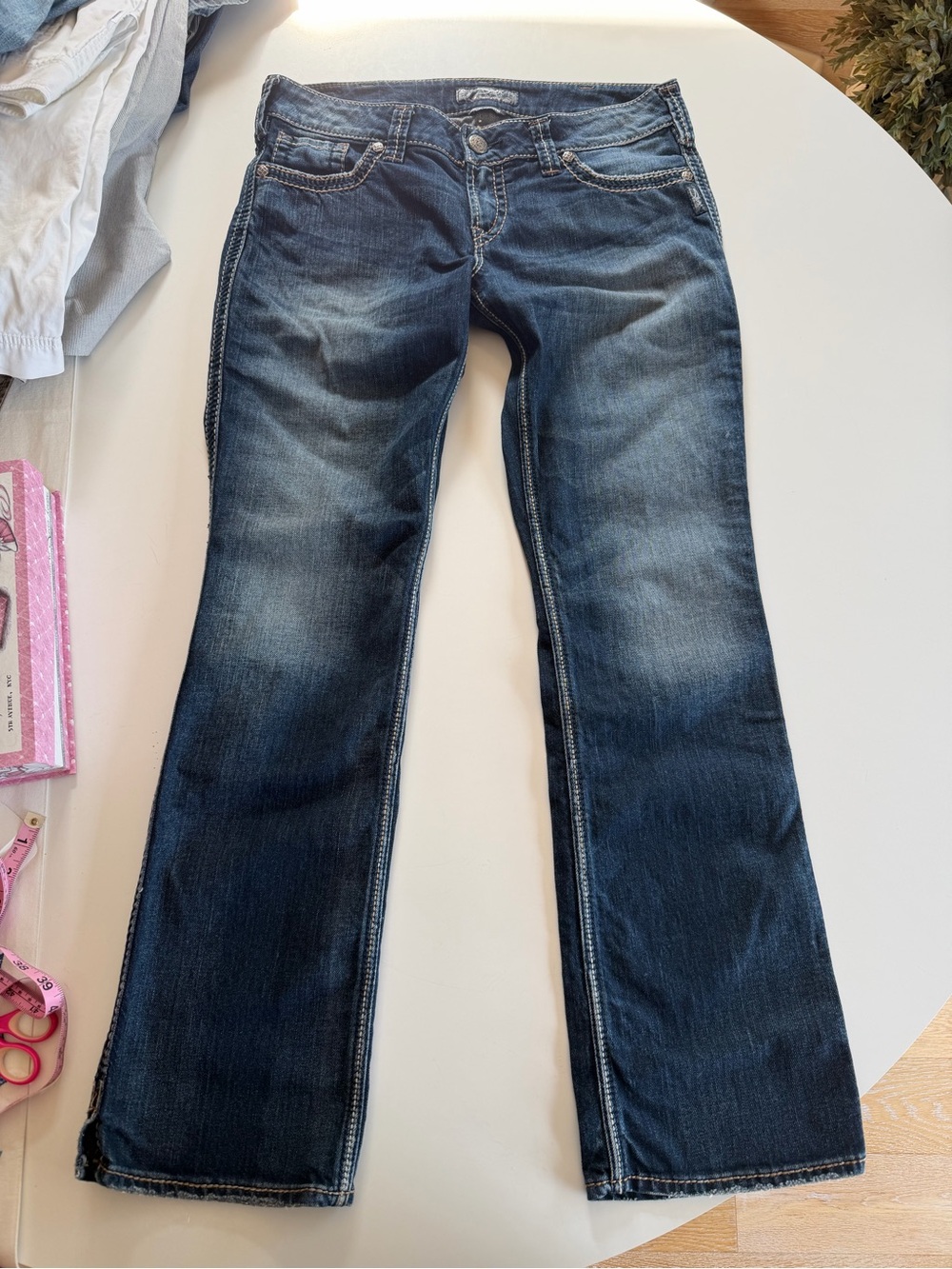 Vintage Silver Jeans — Size 33